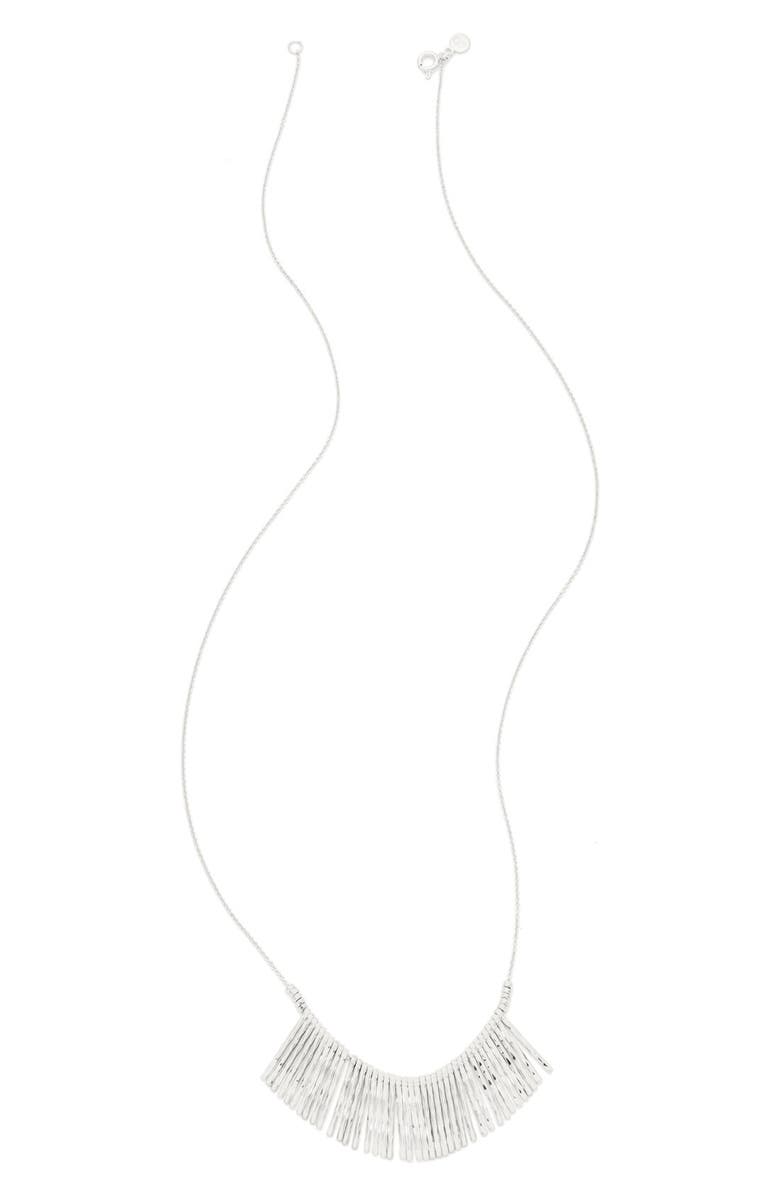 gorjana 'Kylie' Fan Necklace, Alternate, color, Silver