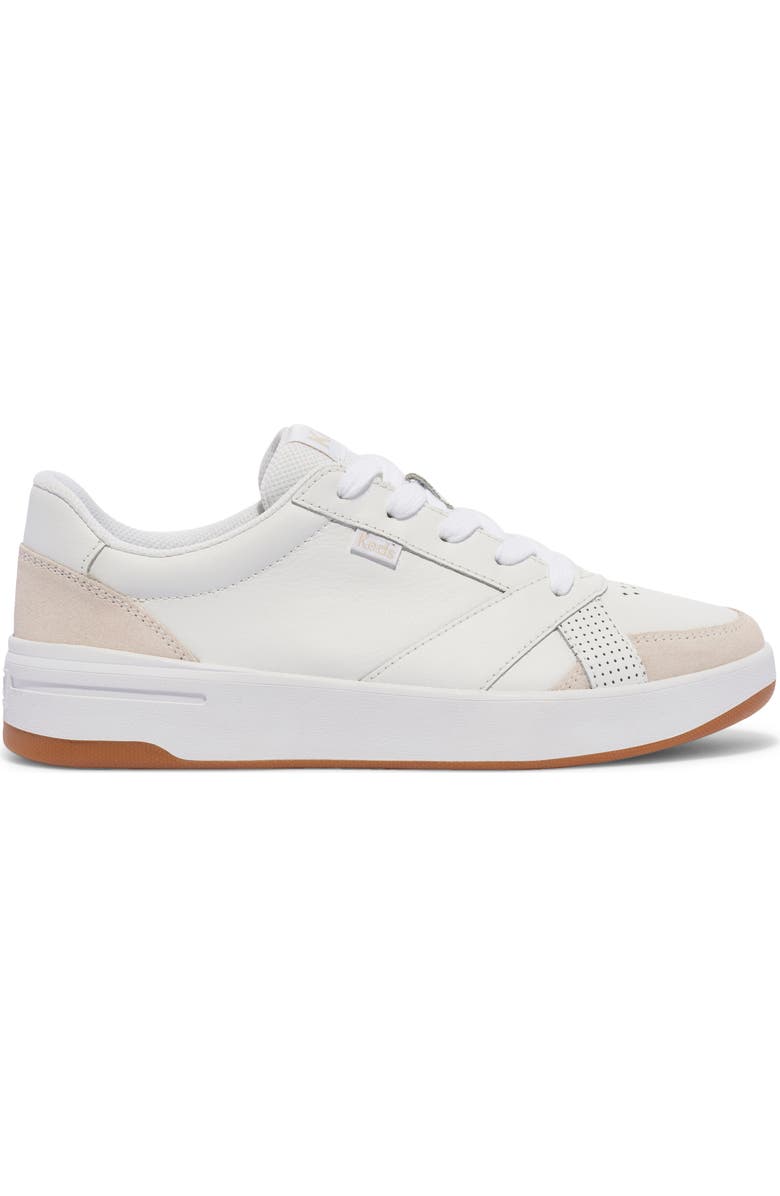 Keds<sup>®</sup> The Court Leather Sneaker, Alternate, color, White/ Gum Leathe