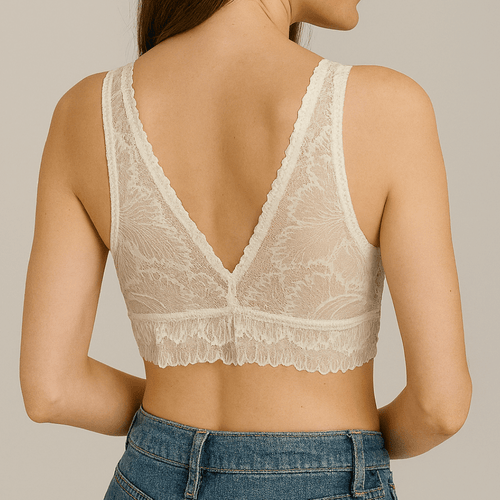 Meadow Lily Soft Lace Bralette In White