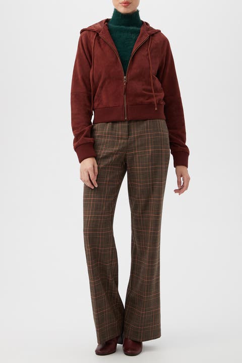 Dalma Suede Hooded Jacket