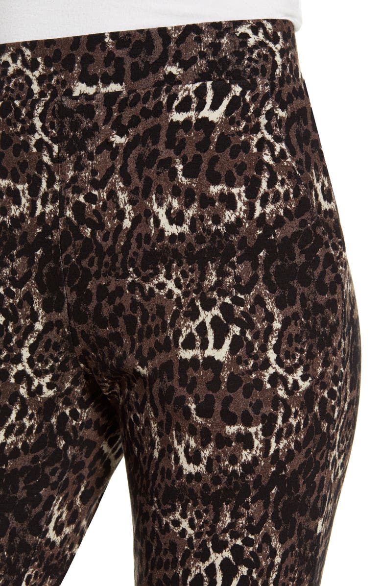 Hue Leopard 7/8 Ponte Leggings, Alternate, color, 