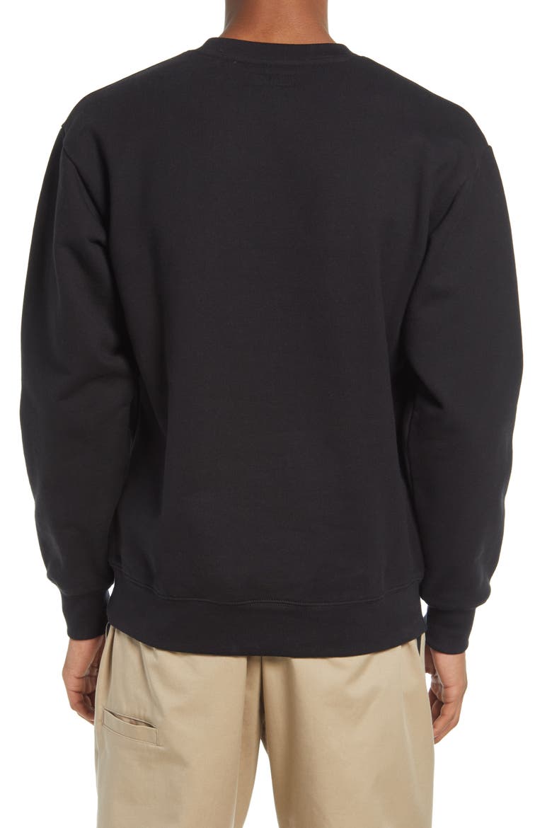 City Aerobics Crewneck Sweatshirt, Alternate, color, BLACK