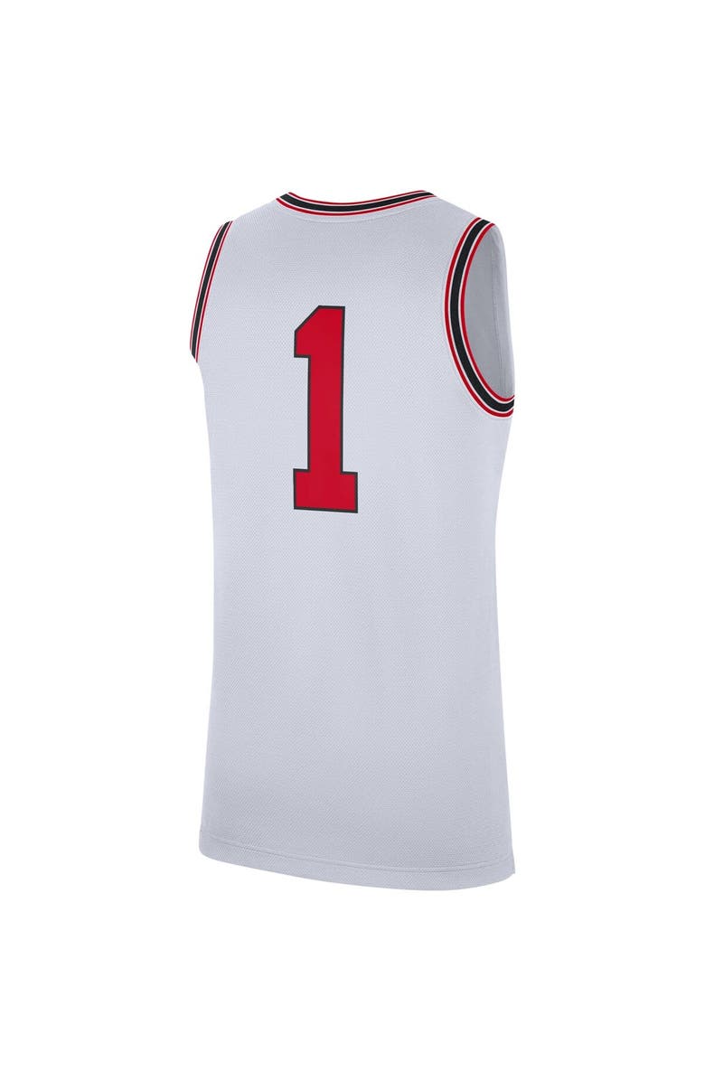 Nike Men's Nike #1 White Georgia Bulldogs Replica Jersey, Alternate, color, 