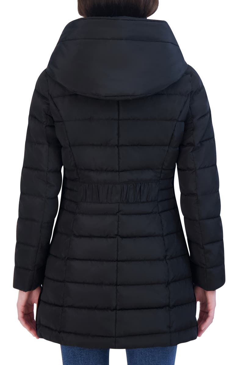 Laundry by Shelli Segal Quarter Bibbed Puffer Jacket, Alternate, color, Black