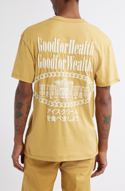 Icecream Gallop Cotton Graphic T-shirt In Antelope