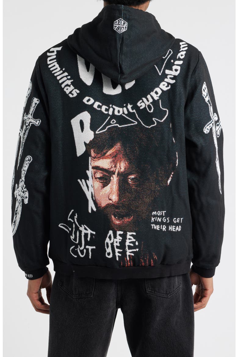 David vs Goliath Hoodie, Alternate, color, BLACK