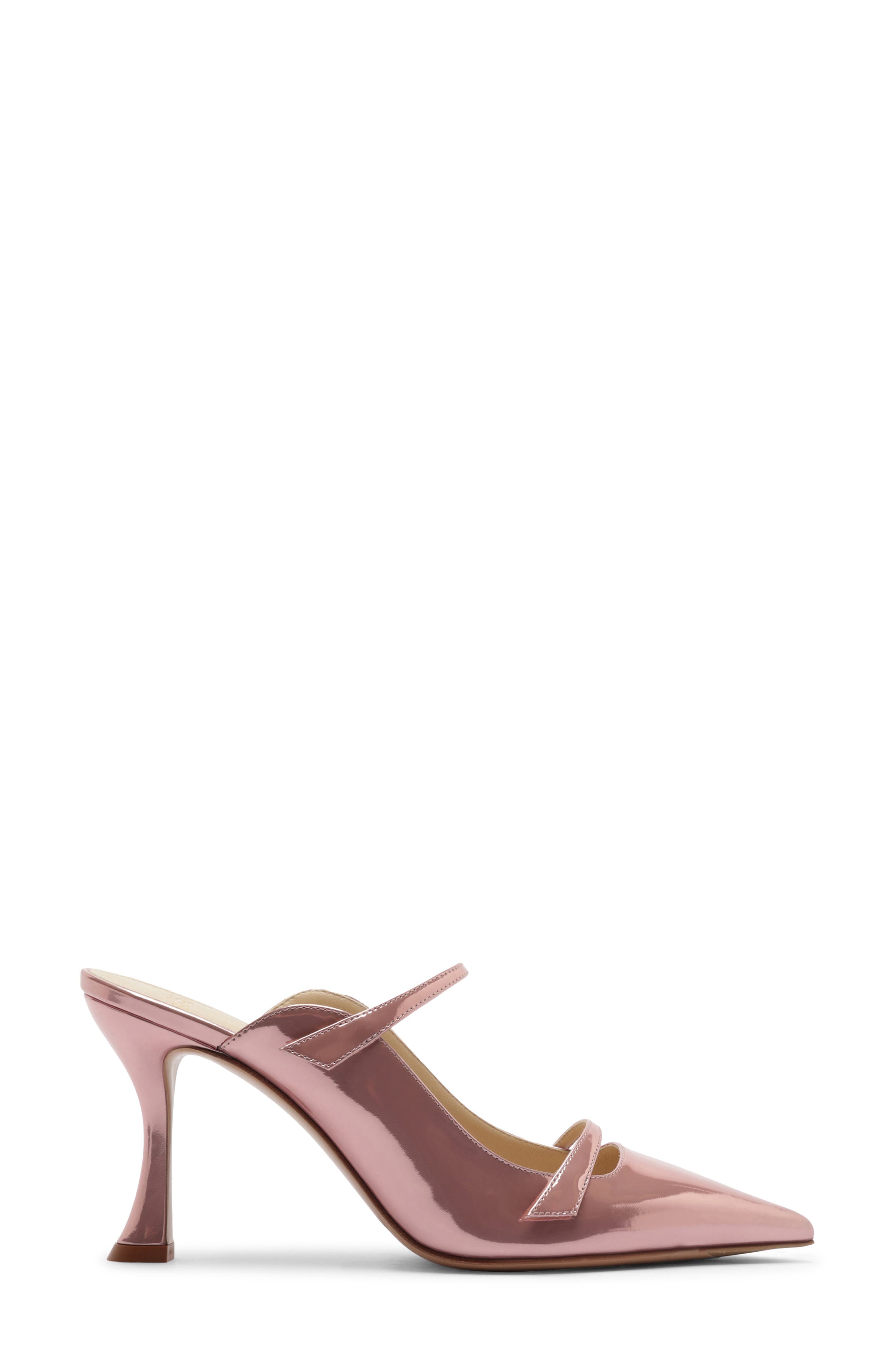 Alexandre Birman Tita Metallic Pointed Toe Mule Pump, Alternate, color, Pink
