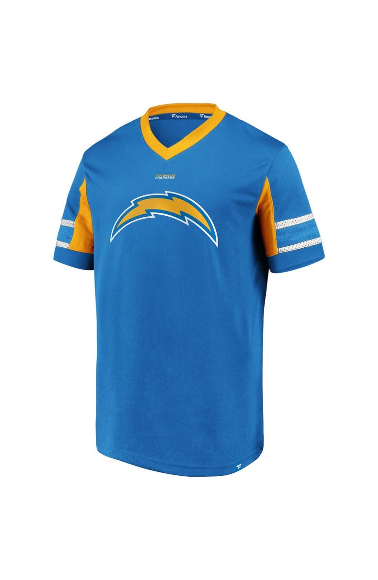 FANATICS Men's Fanatics Branded Joey Bosa Powder Blue Los Angeles Chargers Hashmark Player Name & Number V-Neck Top, Alternate, color,