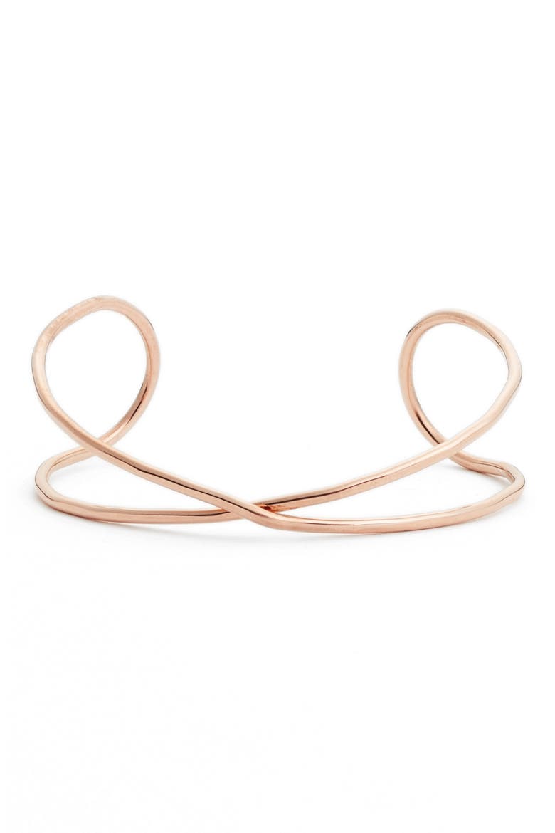 Pure Infinity Cuff, Main, color, ROSE GOLD