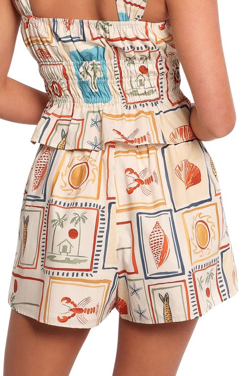 Petal And Pup Petal & Pup Lakely Mixed Print Cotton Drawstring Shorts