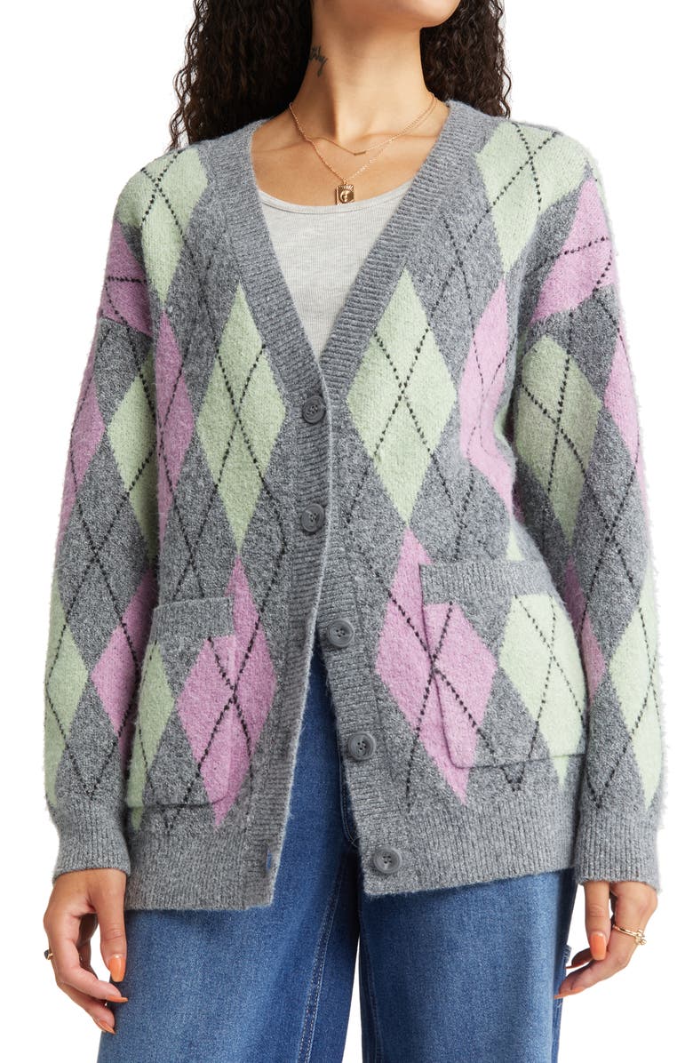 BP. Women's Oversize Pattern Cardigan, Alternate, color,