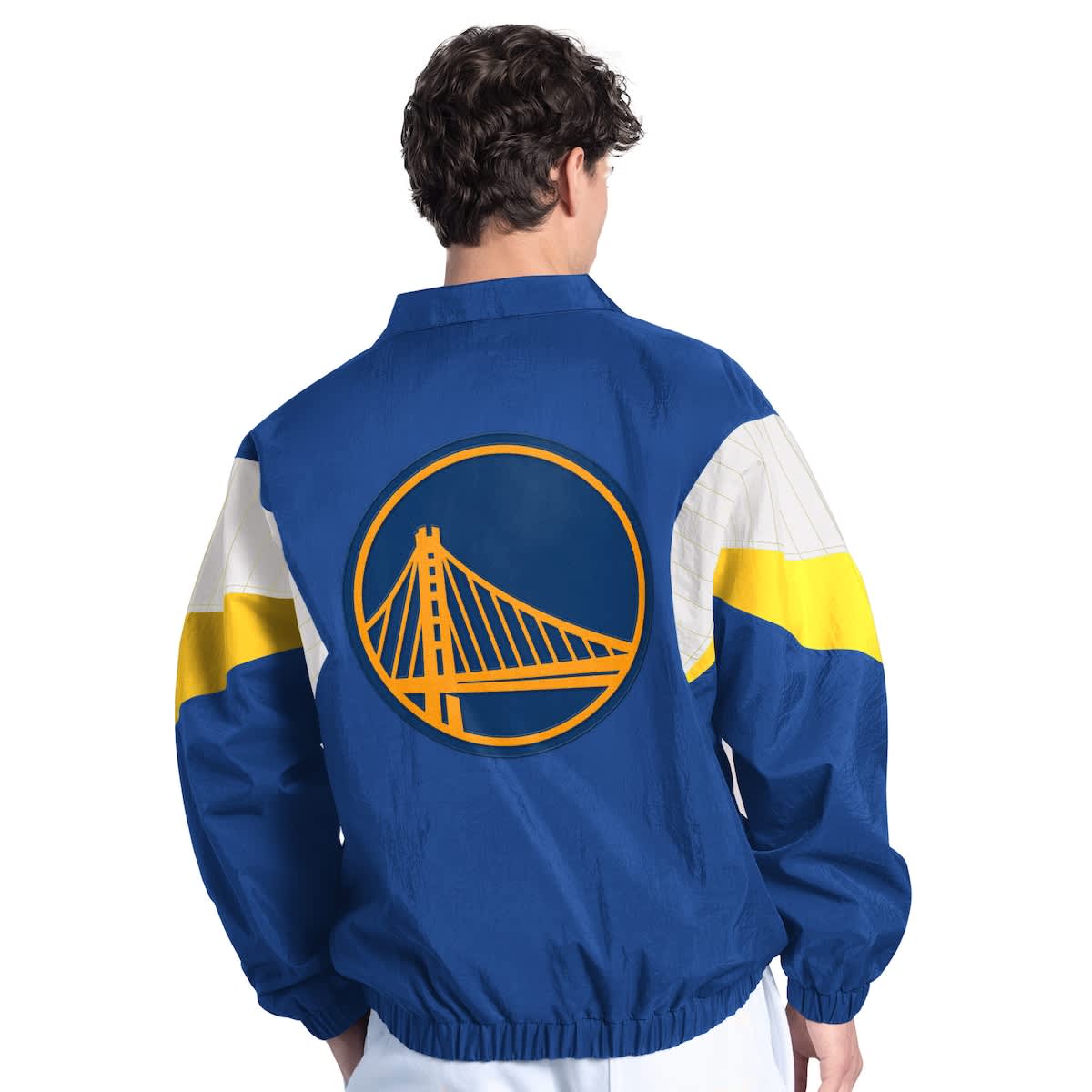 Men's Starter Royal Golden State Warriors Yard Line Full-Zip Jacket - image 2