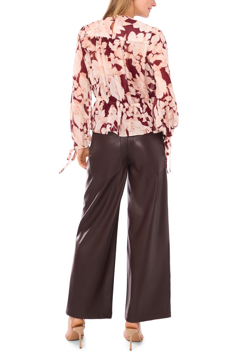 Parker Cierra Peplum Top, Alternate, color, Zinfandel