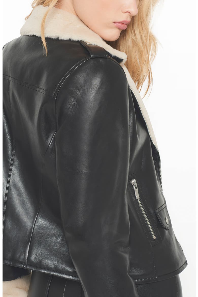Sydney Recycled Leather Jacket, Alternate, color, Black