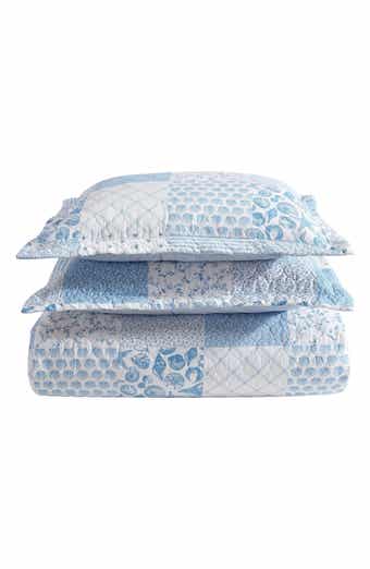 Laura Ashley 3-Piece Comforter & Sham Quilt Set