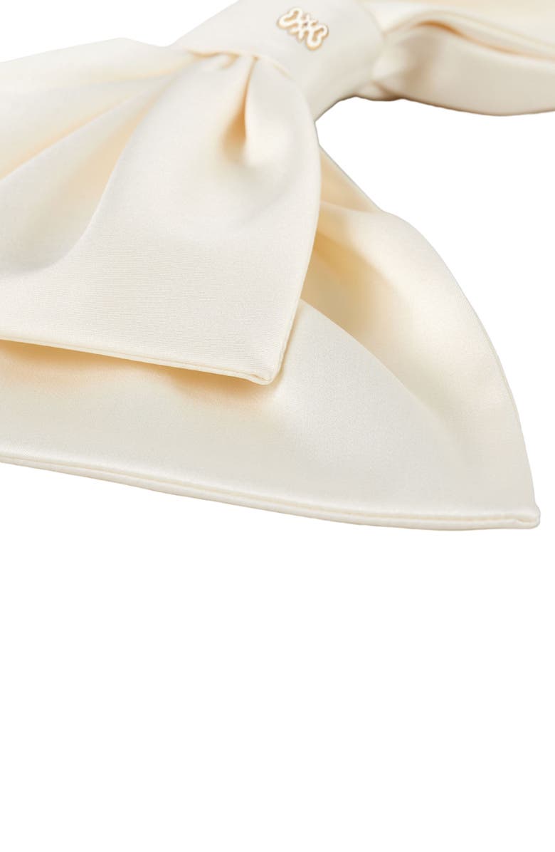 SANDRO Satin bow barrette, Alternate, color, Ecru