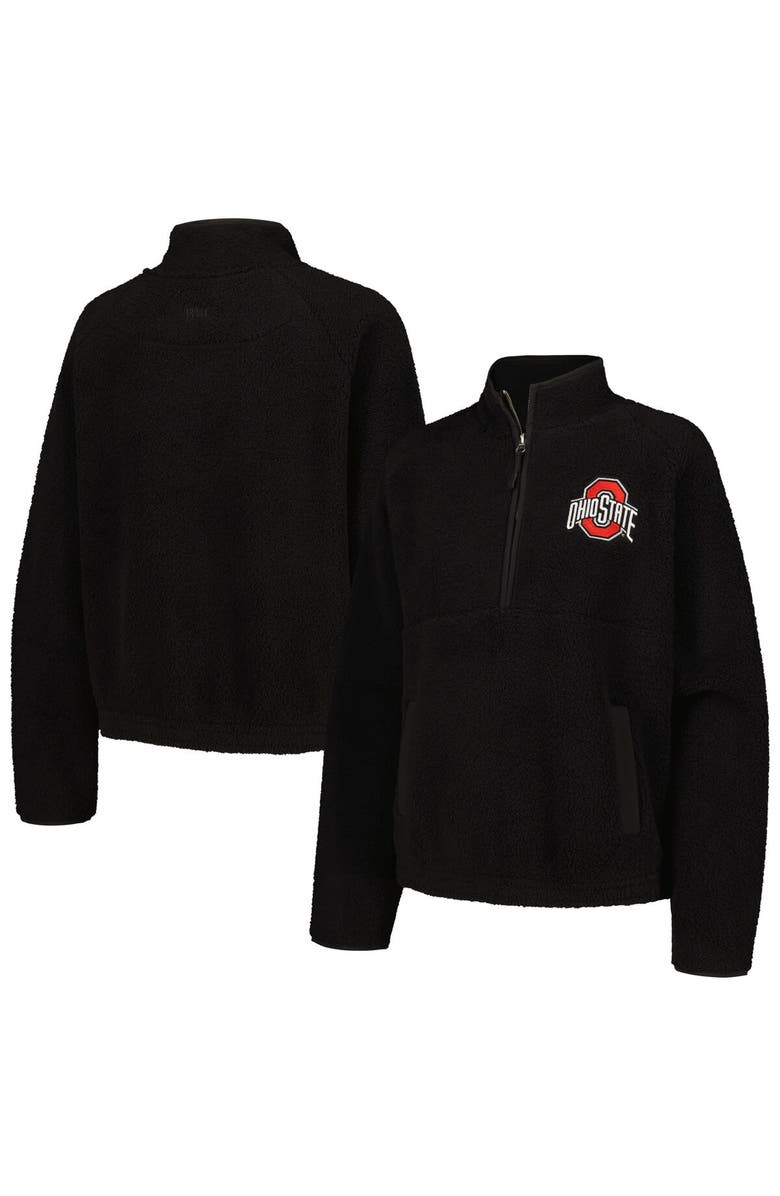 BOXERCRAFT Women's Black Ohio State Buckeyes Everest Half-Zip Sweatshirt, Main, color, Black