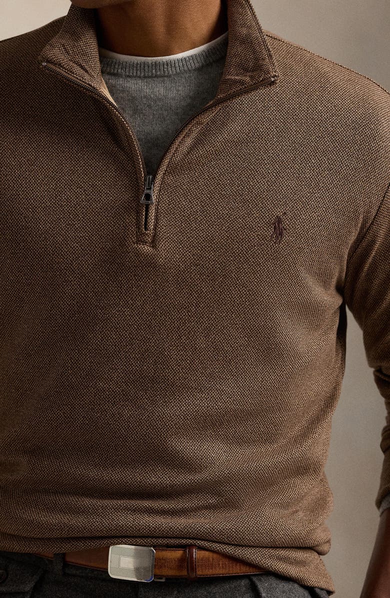 Polo Ralph Lauren Double Knit Jersey Quarter Zip Pullover, Alternate, color, 
