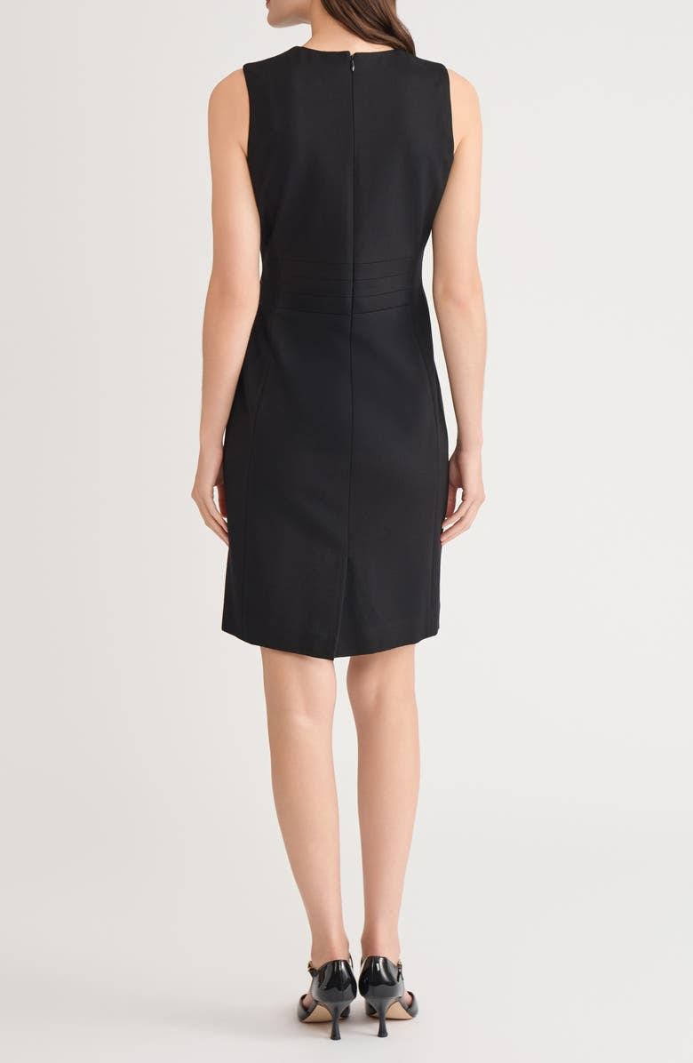 KASPER Waist Detail Sheath Dress, Alternate, color, Black
