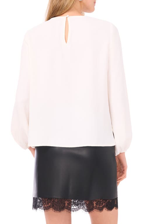 Vince Camuto Keyhole Cutout Top In White