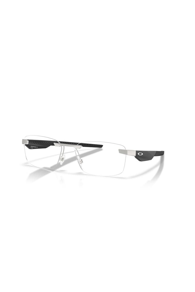 57mm Rectangle optical glasses, Main, color, Silver