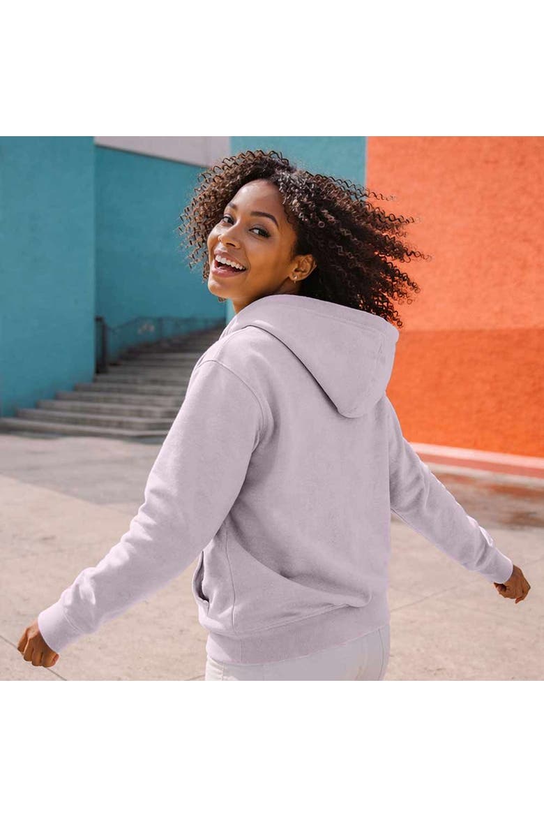 Butterfly Relaxed Midweight Fleece Pullover Hoodie, Alternate, color, Orchid