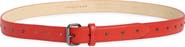 Longchamp Stud Leather Belt