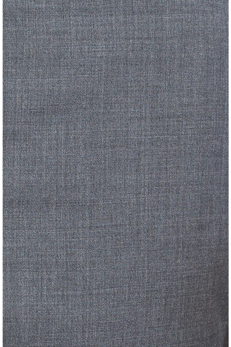 'Sharp' Slim Fit Flat Front Wool Trousers, Alternate, color, GREY