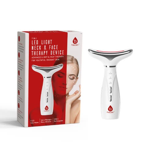 7-Color LED Light Therapy Neck & Face Device