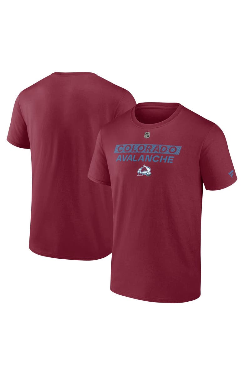 FANATICS Men's Fanatics  Burgundy Colorado Avalanche Authentic Pro Core Primary T-Shirt, Alternate, color, 