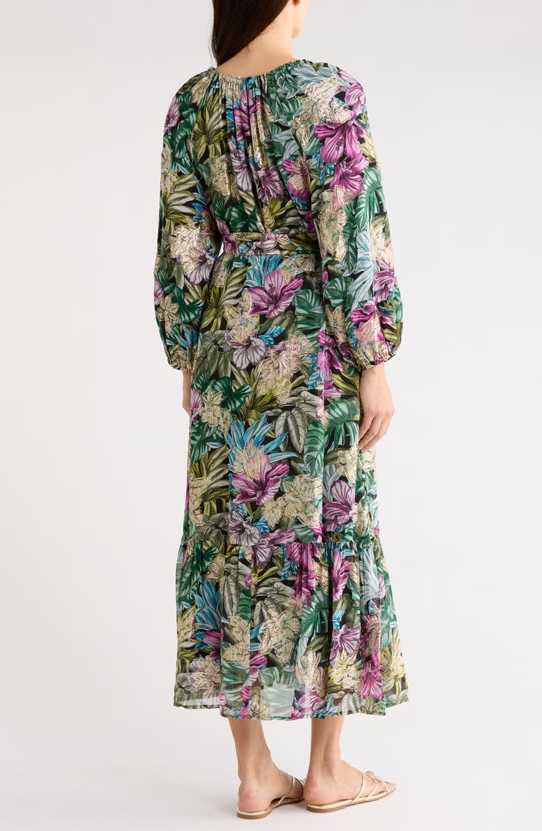 Tommy Bahama Jungle Jewels Metallic Maxi Dress, Alternate, color, Jungle Multi