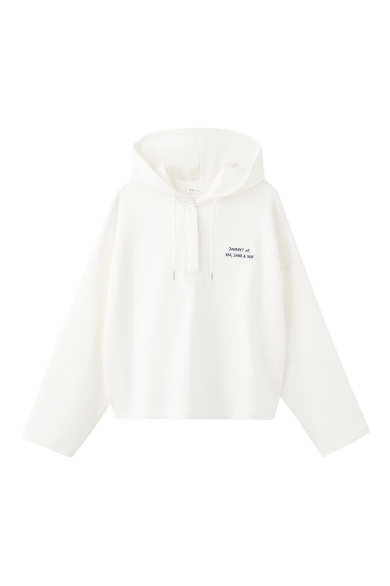 Message Graphic Cotton Hoodie, Alternate, color, OFF WHITE