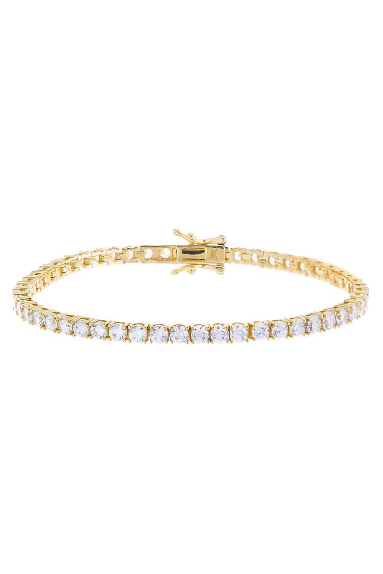 Classic Tennis Bracelet, Main, color, Gold - 6.5 Inch