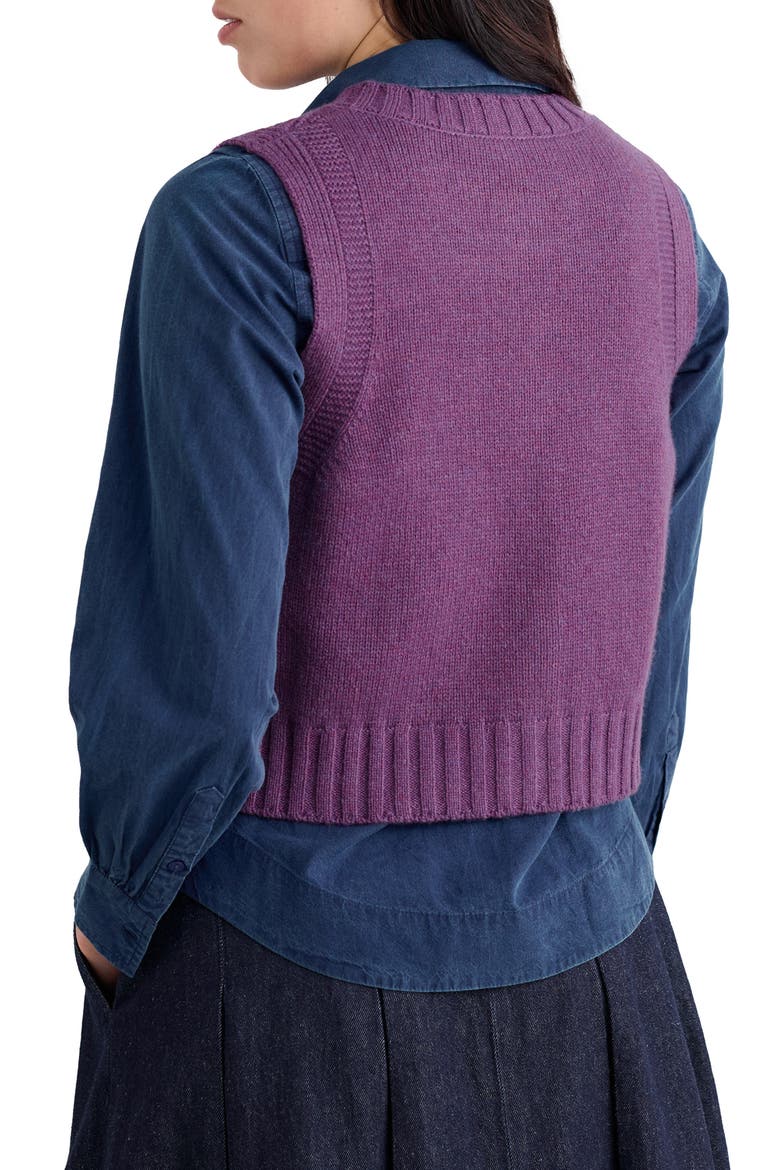 Derwenn Merino Wool Blend Sweater Vest, Alternate, color, KNIT MELANGE SPRING HEATHER