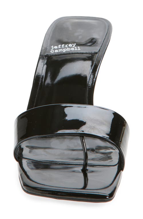 Jeffrey Campbell Capture Slide Sandal In Black Patent