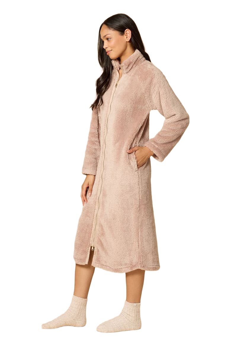 DreamPlush Zip Robe, Alternate, color, Coco