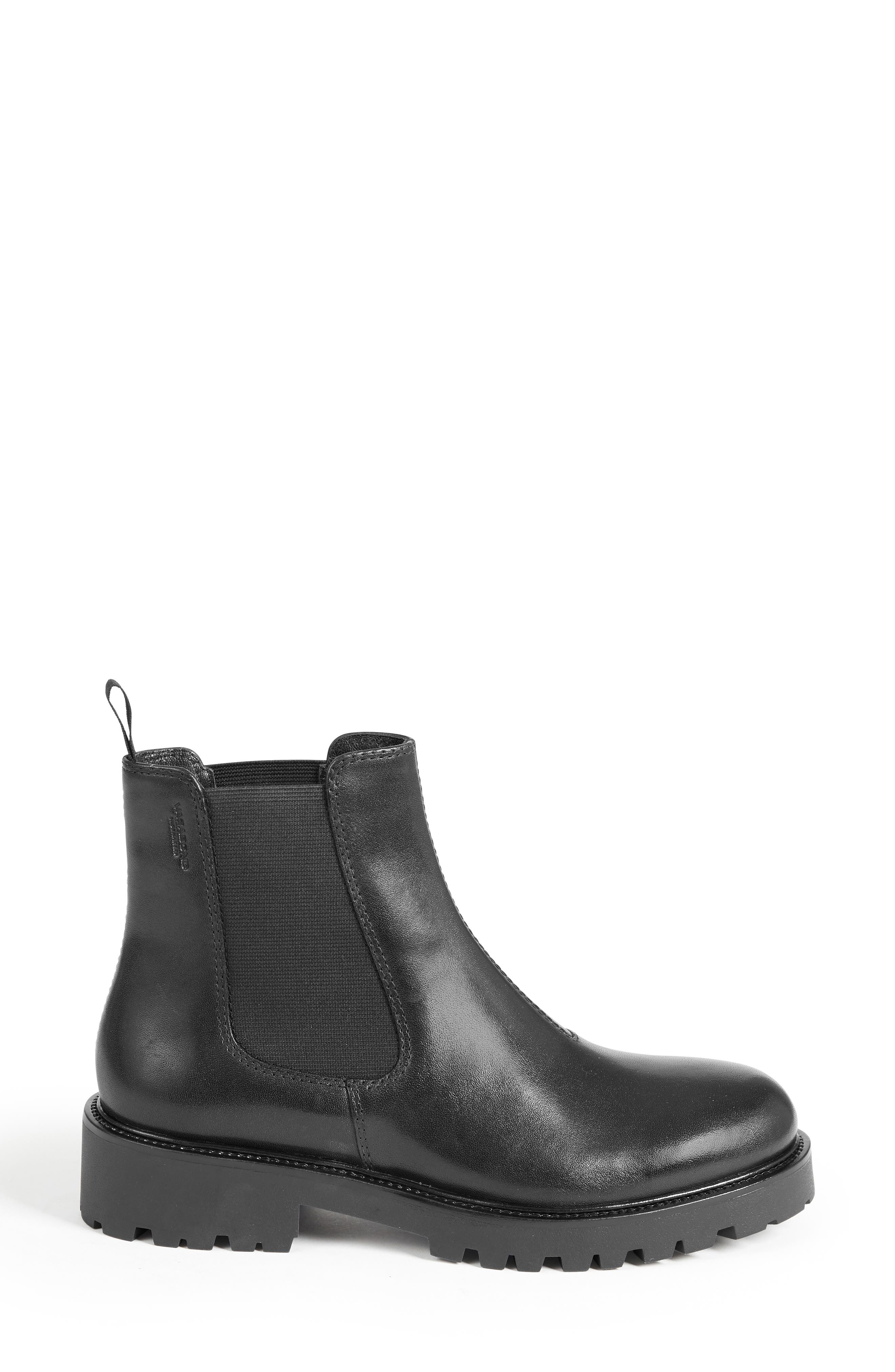 Vagabond Shoemakers Kenova Lug Chelsea Boot, Alternate, color, Black Leather