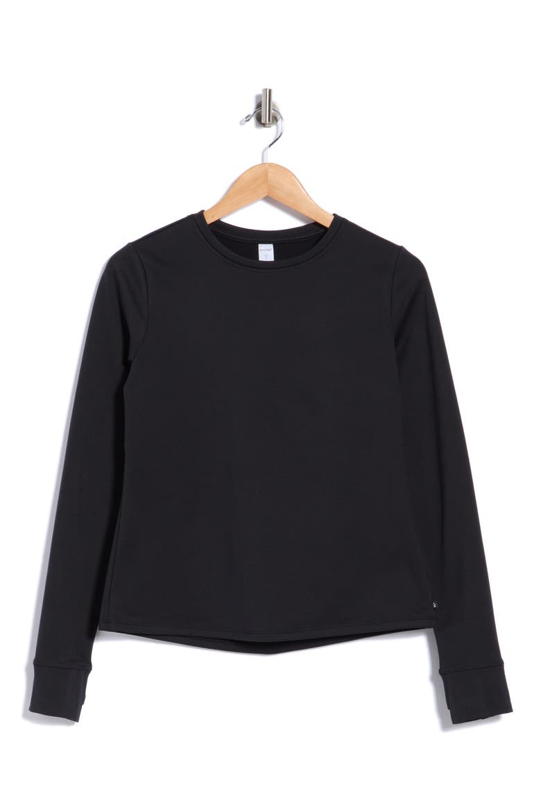 Audrie Long Sleeve Performance Top, Alternate, color, BLACK