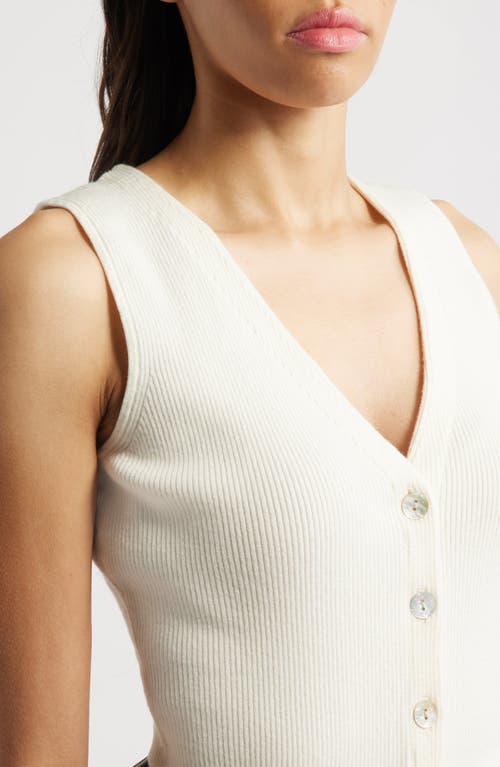 Rails Rosa Rib-knit Vest In Ivory