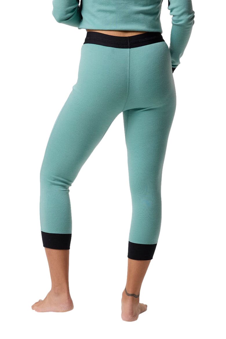 Cedars Rws Merino Mid-Wt Baselayer 3/4 Bottom - Women's, Alternate, color, Oil Blue/Black