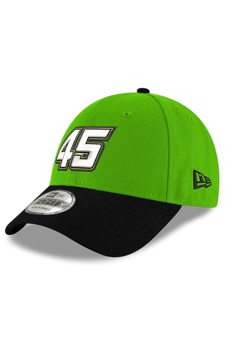 Men's New Era Green Kurt Busch Number 9FORTY Snapback Adjustable Hat, Alternate, color, Green
