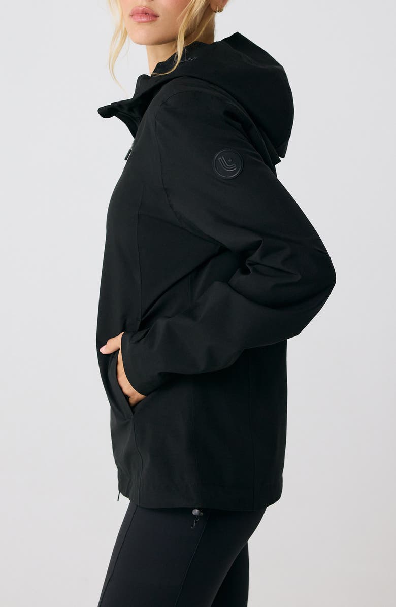 Lole Element 2 Waterproof Hooded Rain Jacket, Alternate, color, Black Beauty