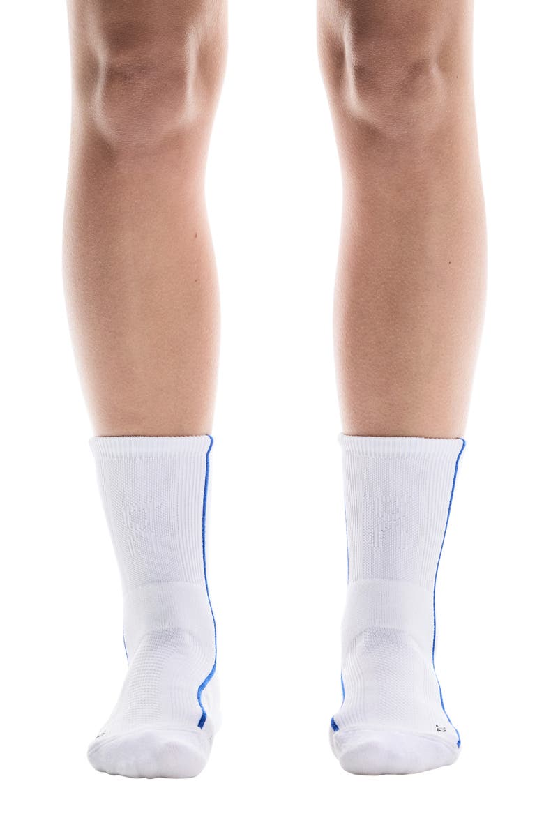 On Court Crew Socks, Alternate, color, White/ Indigo