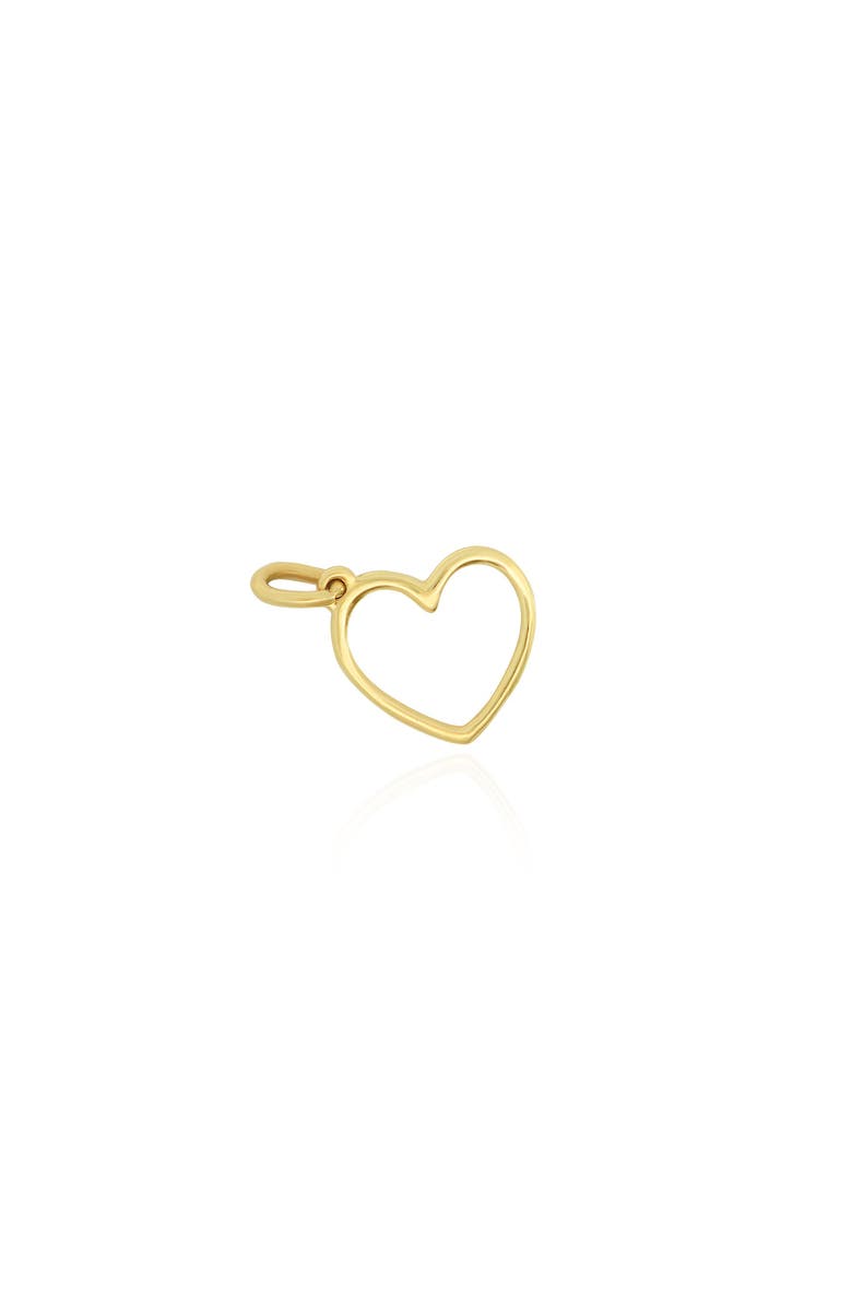 The Lovery Fine Jewelry Mini Gold Heart Charm, Main, color, Yellow Gold