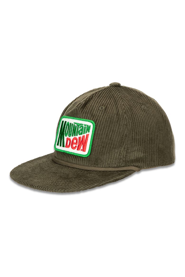 Mountain Dew Cotton Corduroy Baseball Cap, Alternate, color, OLIVE