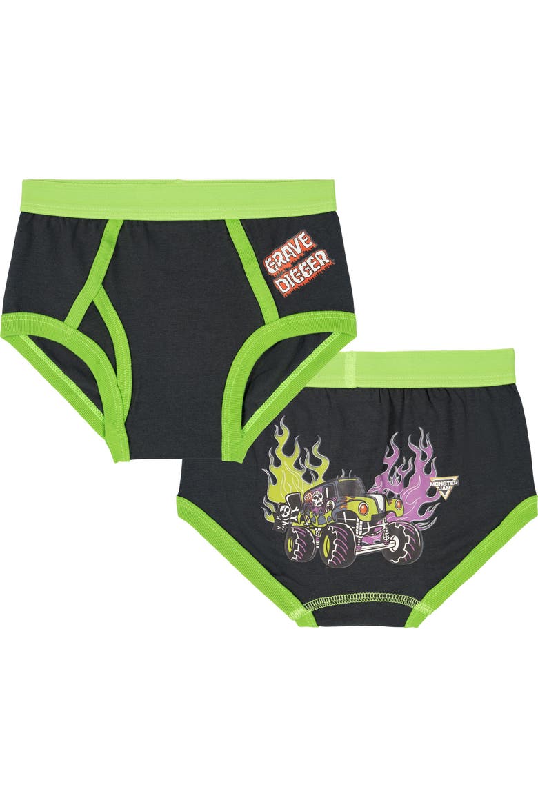 5-Pack Anti Chafing Briefs, Alternate, color, Monster Jam Multi