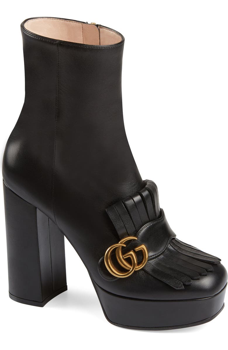 Gucci GG Kiltie Fringe Platform Bootie, Main, color,