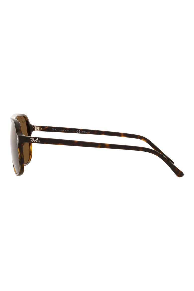 56mm Polarized Square Sunglasses, Alternate, color, HAVANA