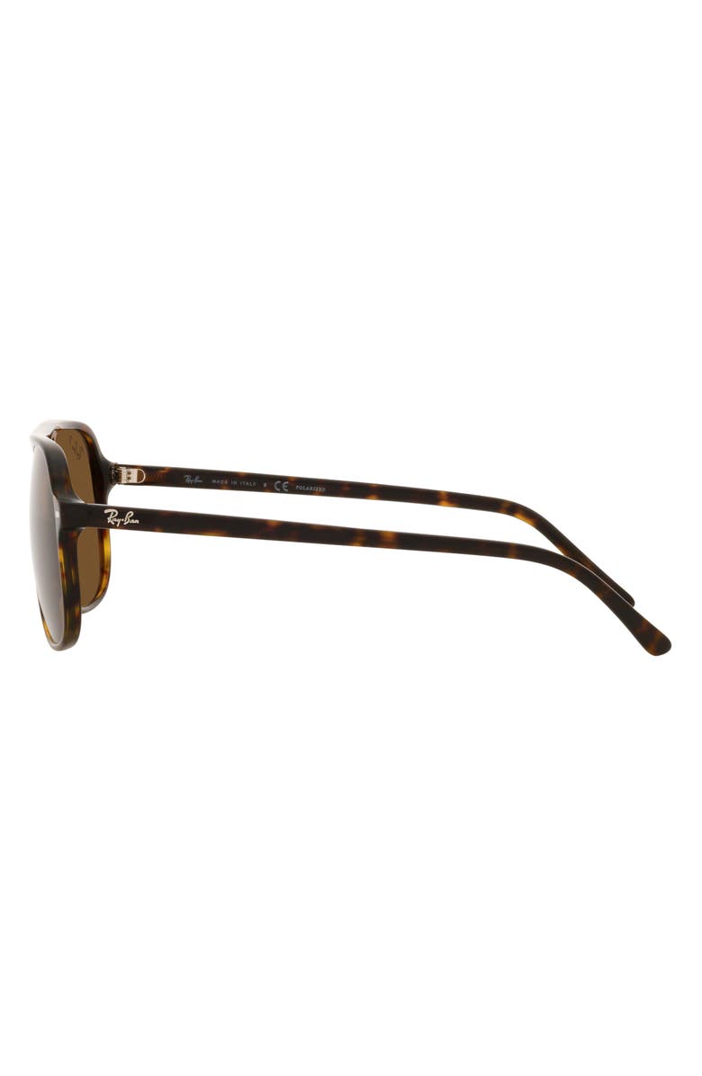Ray-Ban 56mm Polarized Square Sunglasses, Alternate, color, Havana
