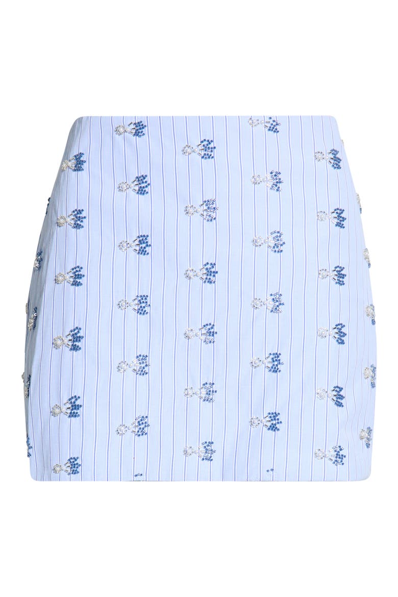 Spencer Beaded Striped Skort, Alternate, color, BLUE WHITE